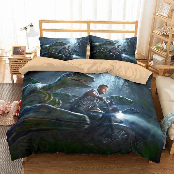 Jurassic World 5 Duvet Cover and Pillowcase Set Bedding Set