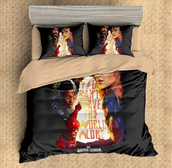 Justice League 7 Duvet Cover and Pillowcase Set Bedding Set