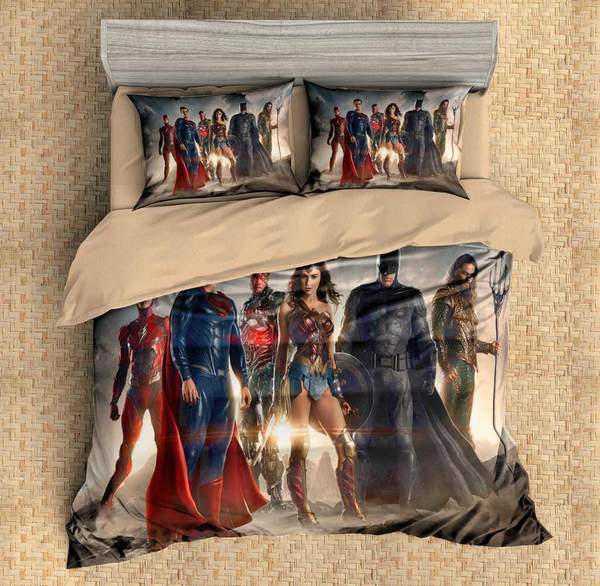 Justice League Duvet Cover and Pillowcase Set Bedding Set