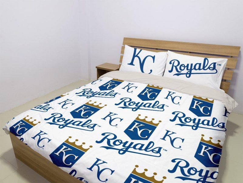 Kansas City Royals Duvet Cover and Pillowcase Set Bedding Set 998