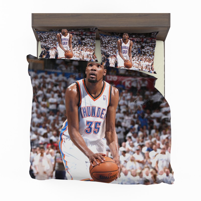 Kevin Durant Basketball Oklahoma City Thunder Nba Duvet Cover and Pillowcase Set Bedding Set