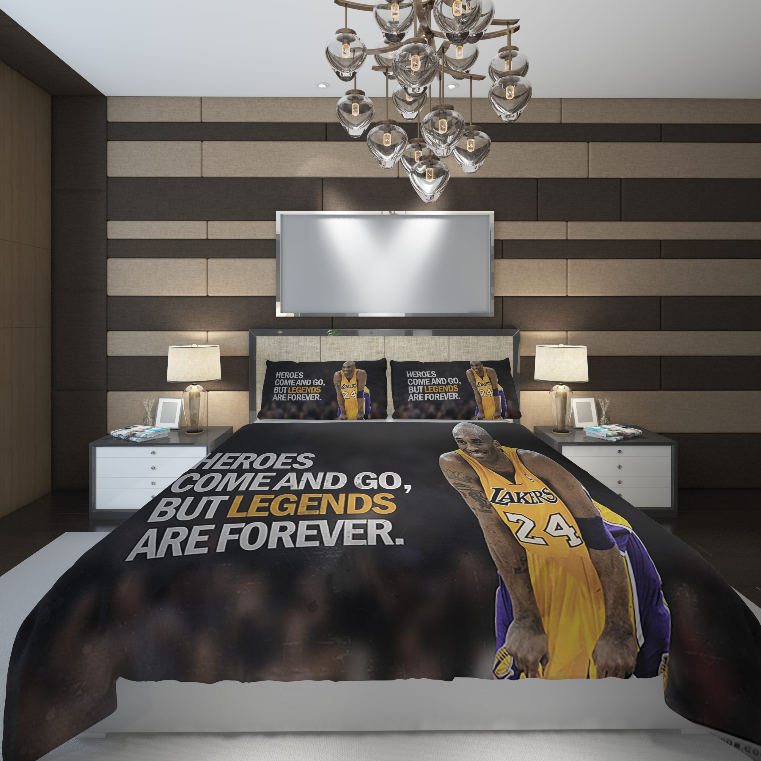 Kobe Bryant 1 NBA Basketball ize Duvet Cover and Pillowcase Set Bedding Set