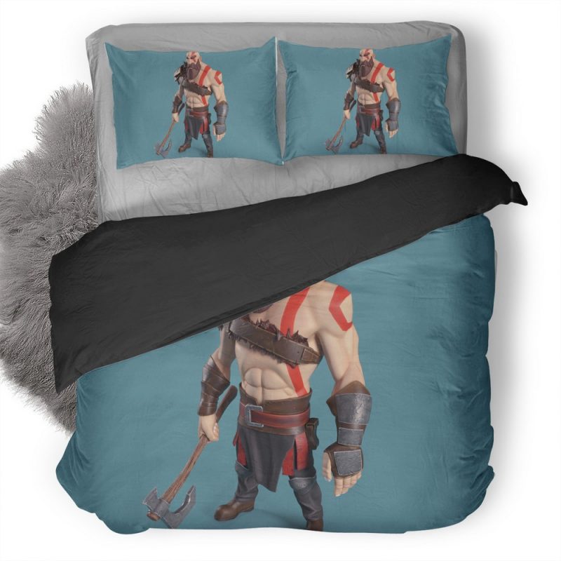 Kratos God Of War Digital Art Xg Duvet Cover and Pillowcase Set Bedding Set