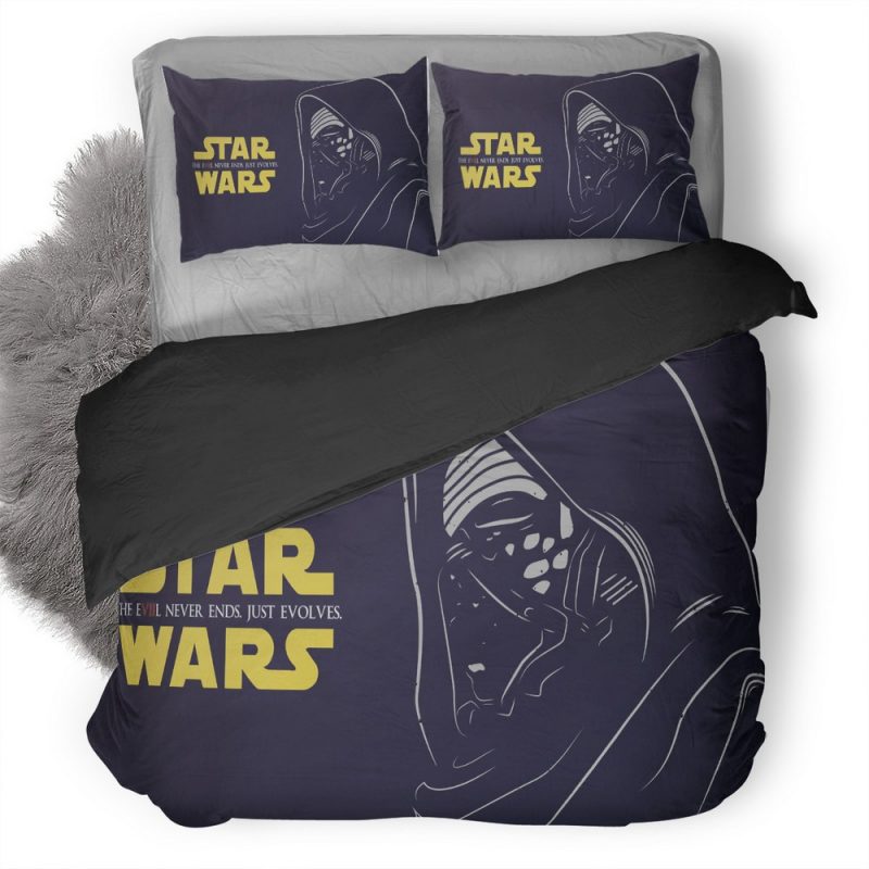 Kylo Ren Star Wars Illustration Wf Duvet Cover and Pillowcase Set Bedding Set