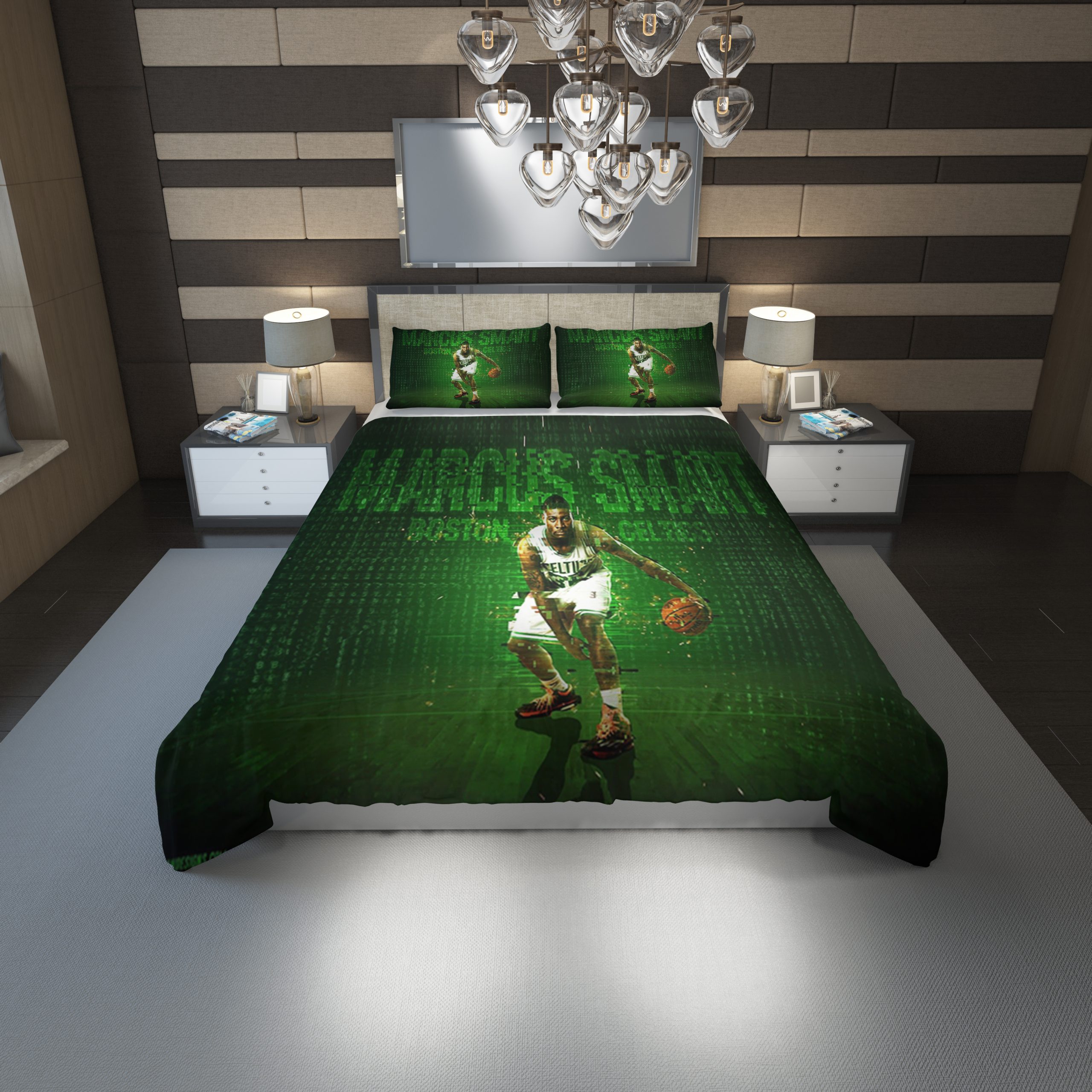 Kyrie Irving Celtics Duvet Cover and Pillowcase Set Bedding Set 1199