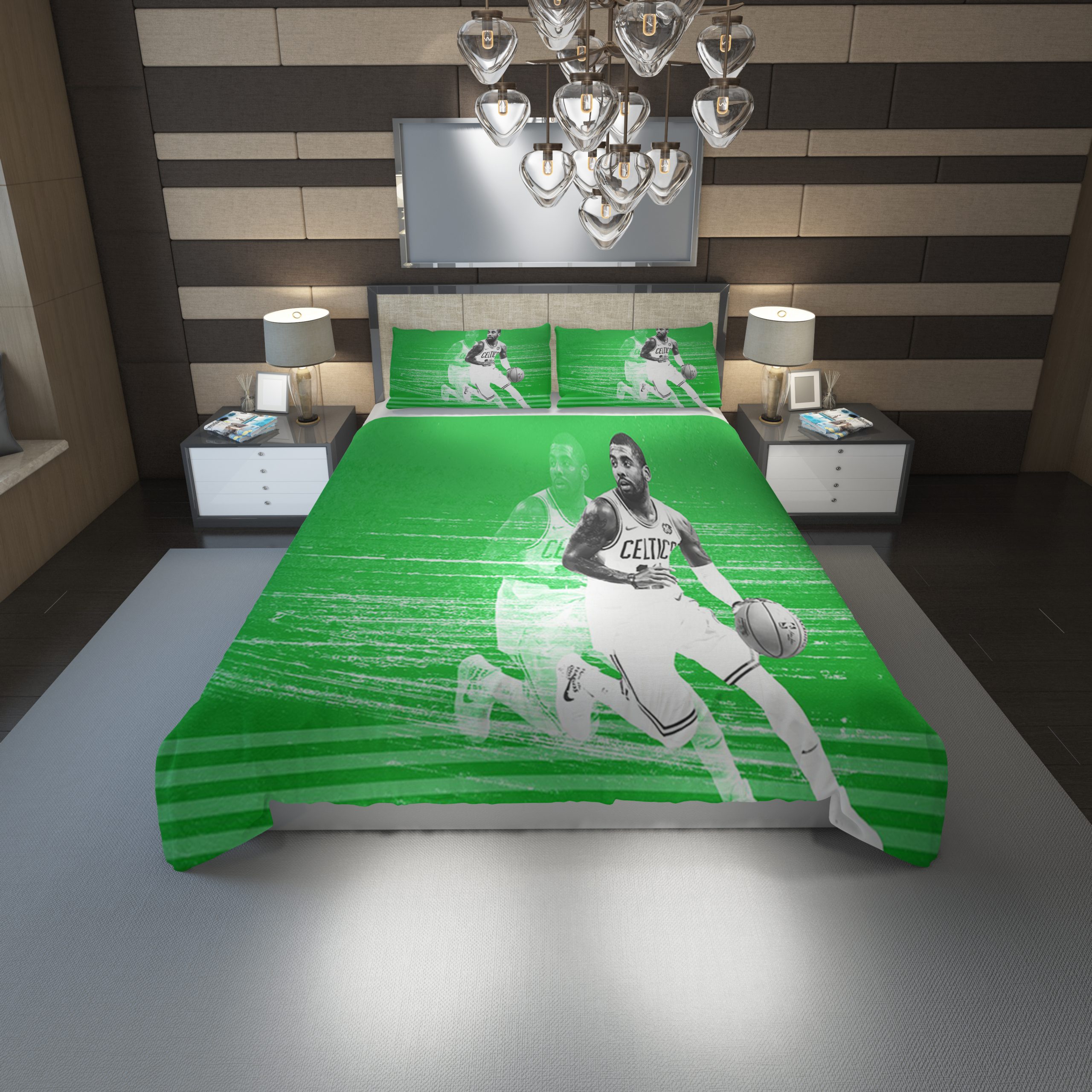 Kyrie Irving Celtics Duvet Cover and Pillowcase Set Bedding Set 1208