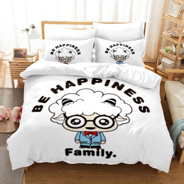 Lamb Family Duvet Cover and Pillowcase Set Bedding Set