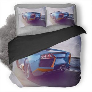 Lamborghini Cgi Artwork Qhd Duvet Cover and Pillowcase Set Bedding Set