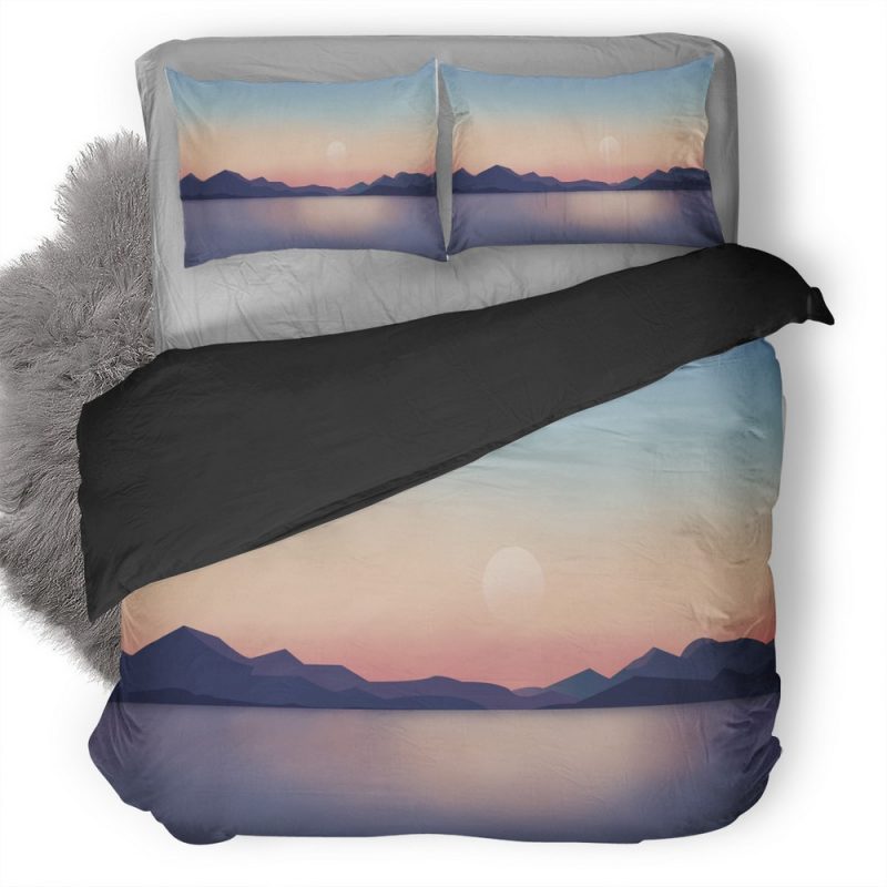 Landscape Illustration 0J Duvet Cover and Pillowcase Set Bedding Set