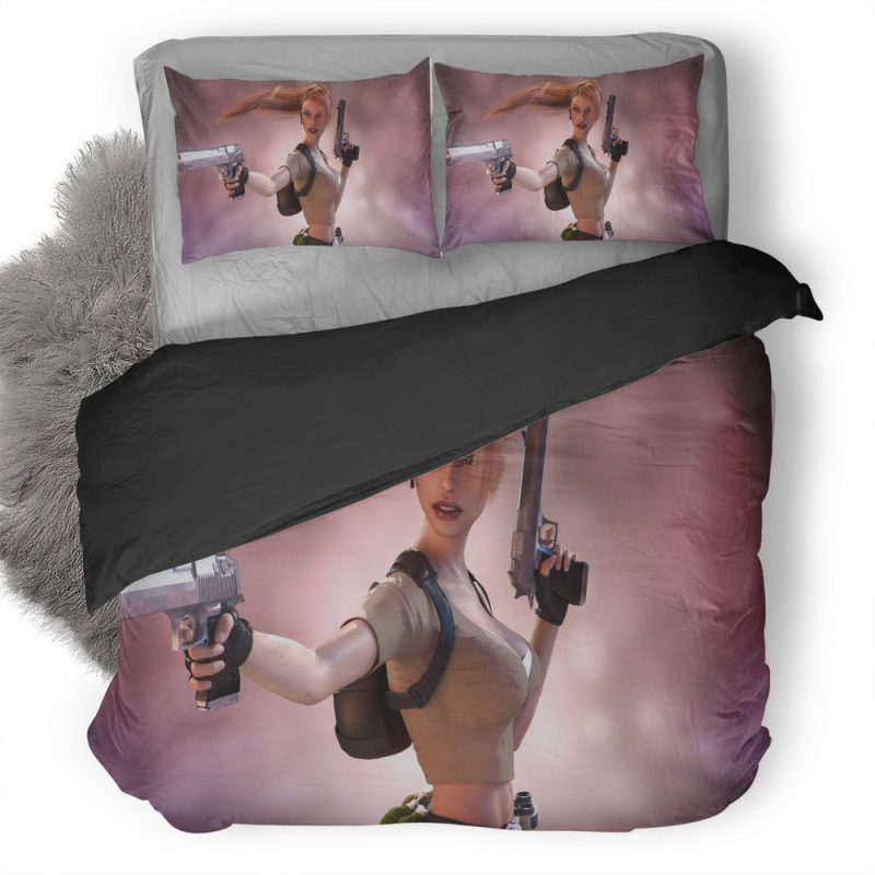 Lara Croft Tomb Raider Artwork 85 Duvet Cover and Pillowcase Set Bedding Set