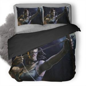 Lara Croft Tomb Raider Artwork Qx Duvet Cover and Pillowcase Set Bedding Set