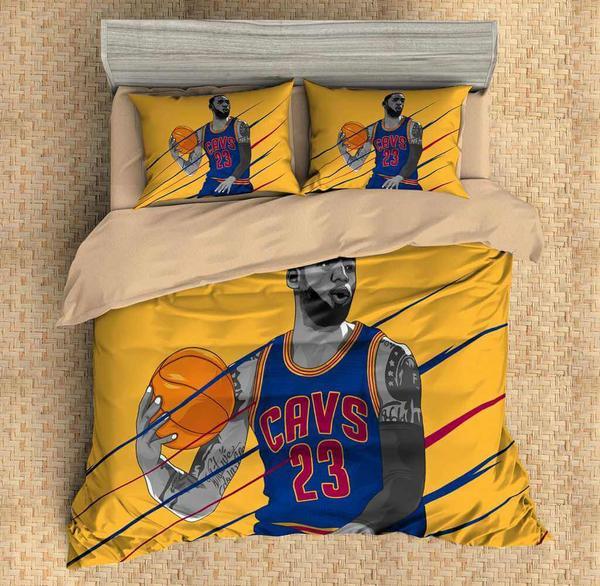 Lebron James 2 Duvet Cover and Pillowcase Set Bedding Set