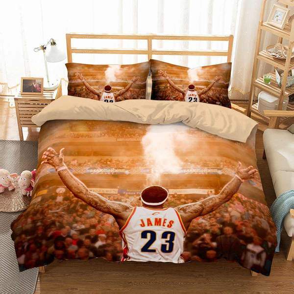 Lebron James 5 Duvet Cover and Pillowcase Set Bedding Set