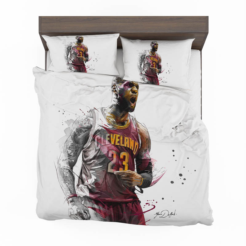 Lebron James Basketball Nba Duvet Cover and Pillowcase Set Bedding Set