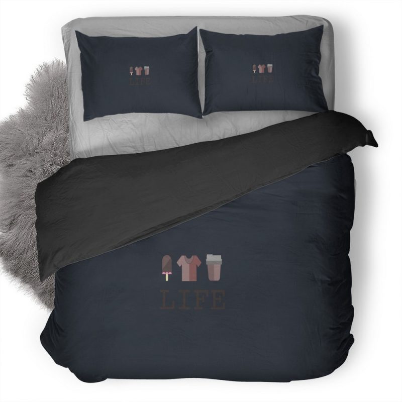 Life Minimalism Image Duvet Cover and Pillowcase Set Bedding Set