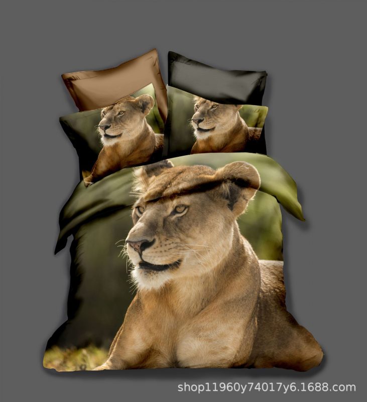 Lion 1 Duvet Cover and Pillowcase Set Bedding Set