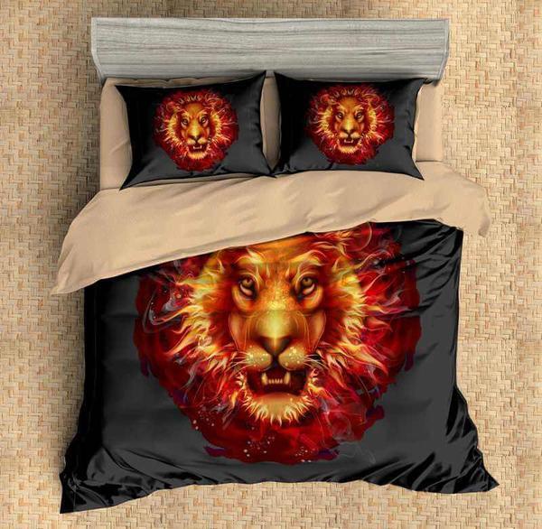 Lion 2 Duvet Cover and Pillowcase Set Bedding Set