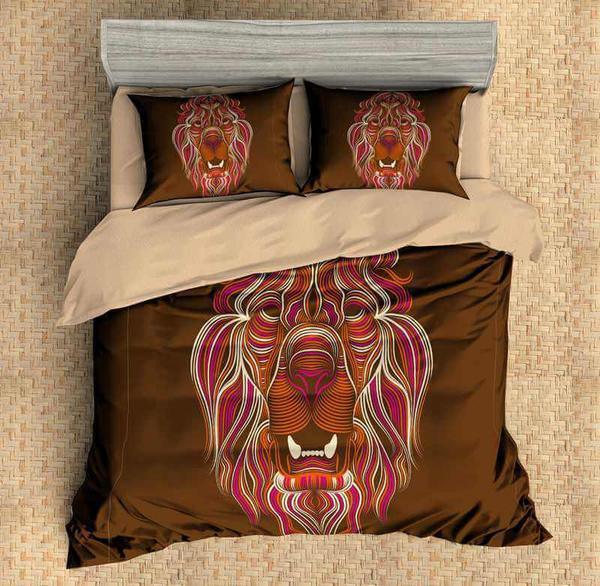 Lion 3 Duvet Cover and Pillowcase Set Bedding Set