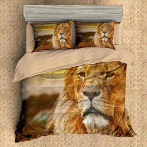 Lion 4 Duvet Cover and Pillowcase Set Bedding Set