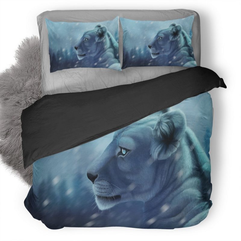 Lion Artwork 3T Duvet Cover and Pillowcase Set Bedding Set