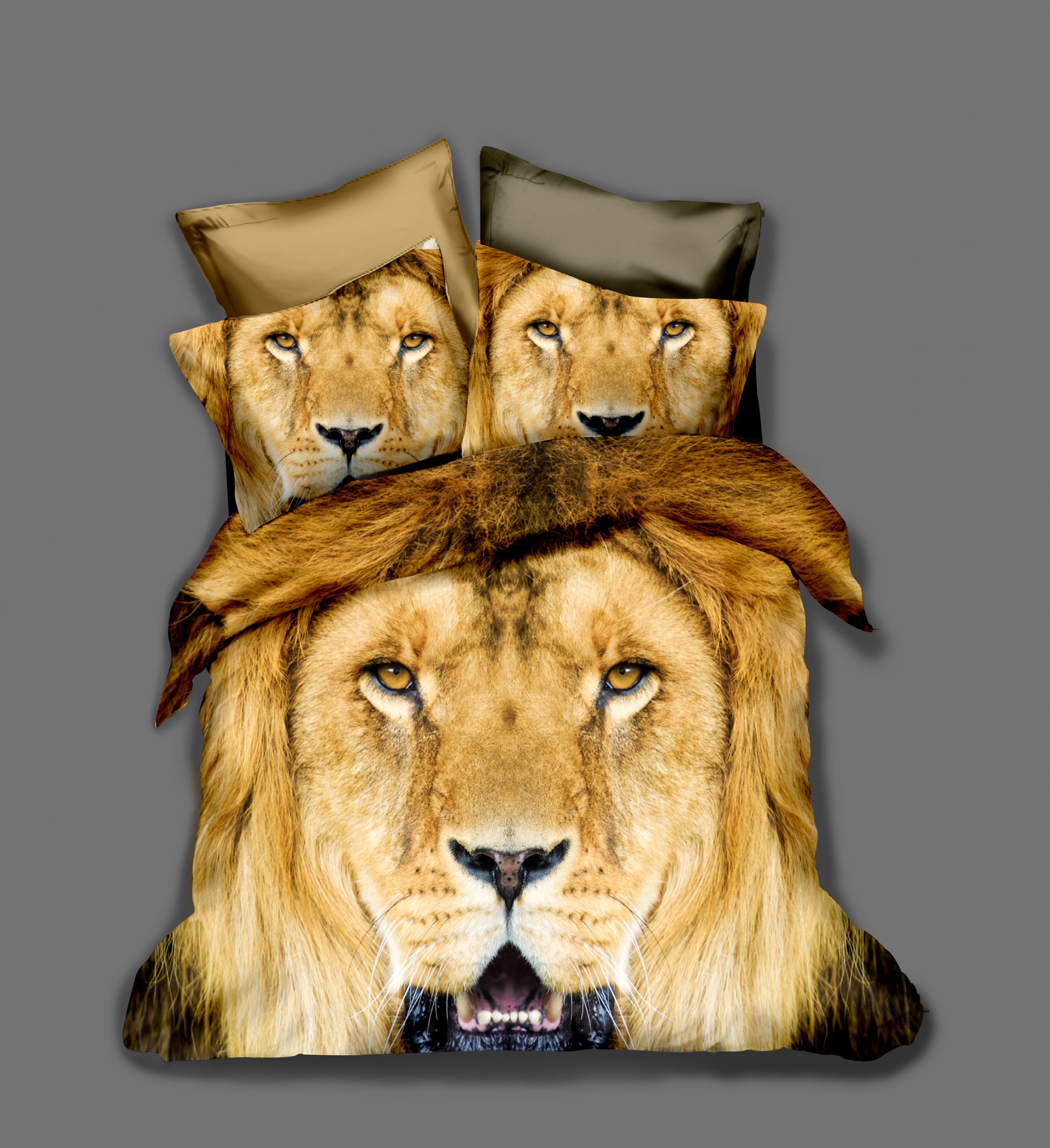 Lion Duvet Cover and Pillowcase Set Bedding Set 823