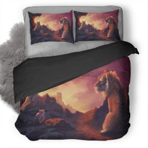 Lion Family Zl Duvet Cover and Pillowcase Set Bedding Set