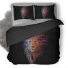 Lion Wires Art Wallpaper Duvet Cover and Pillowcase Set Bedding Set