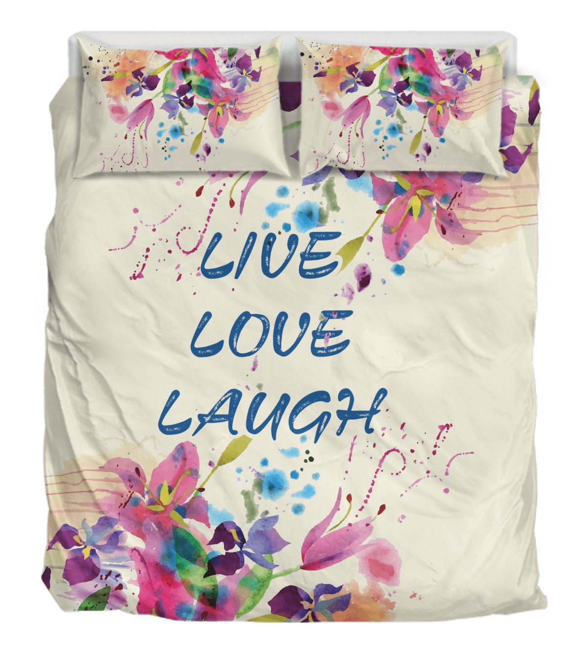 Live Love Laugh Duver Duvet Cover and Pillowcase Set Bedding Set 900