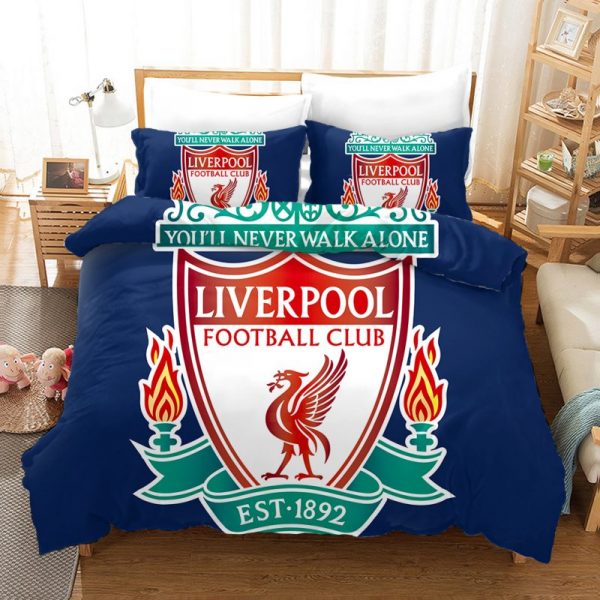 Liverpool Duvet Cover and Pillowcase Set Bedding Set