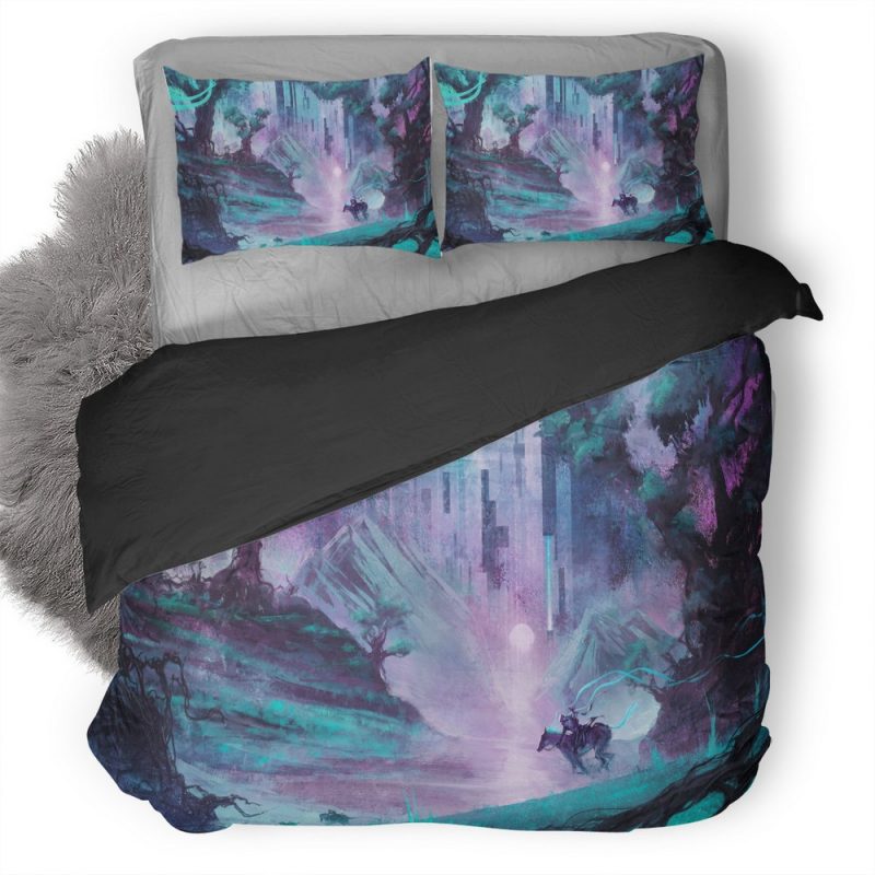 Looping Through Dream Knight H0 Duvet Cover and Pillowcase Set Bedding Set