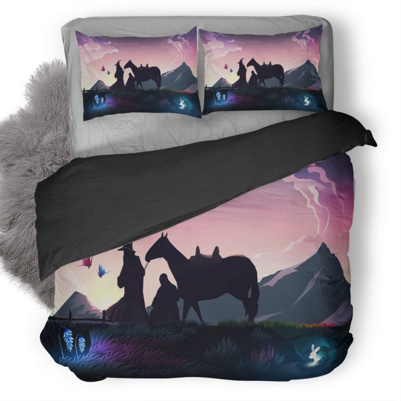 Lord Of The Rings Middle Earth 4E Duvet Cover and Pillowcase Set Bedding Set