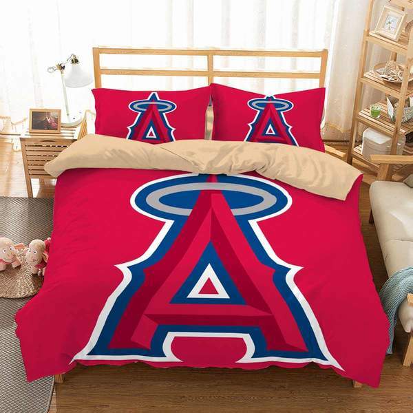 Los Angeles Angels Duvet Cover and Pillowcase Set Bedding Set