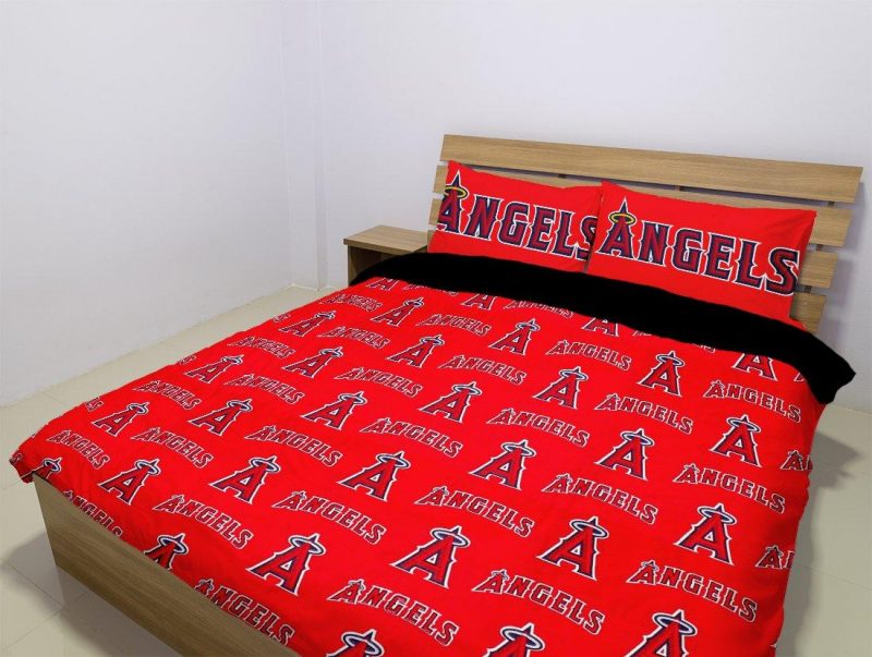 Los Angeles Angels Of Anaheim Duvet Cover and Pillowcase Set Bedding Set 980