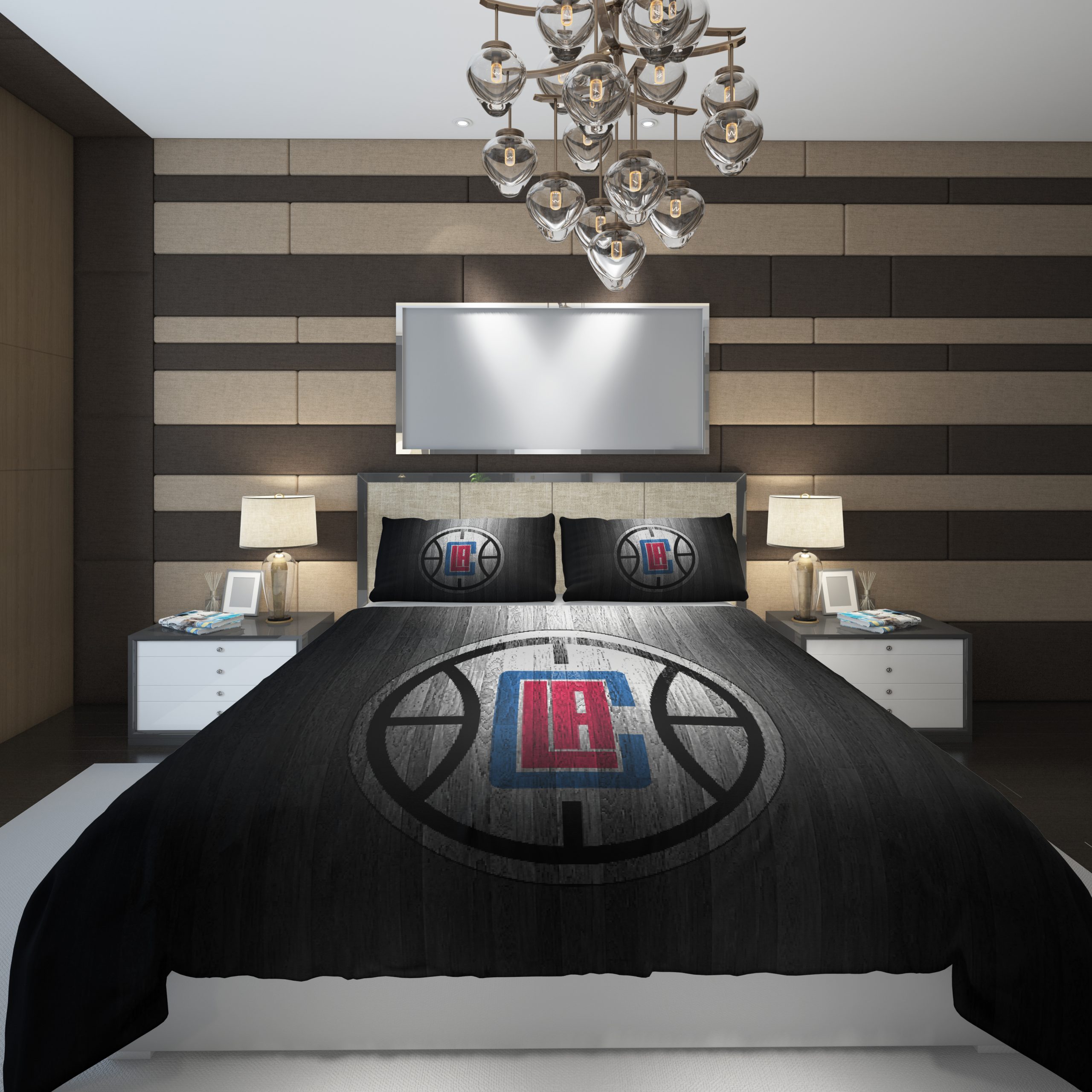 Los Angeles Clippers 32 NBA Basketball ize Duvet Cover and Pillowcase Set Bedding Set