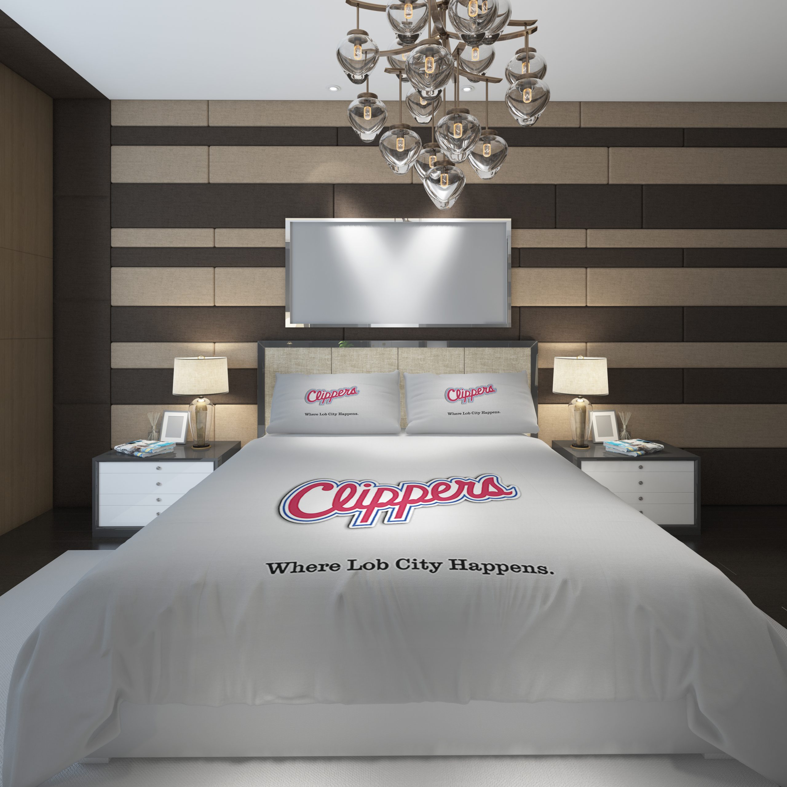 Los Angeles Clippers 88 NBA Basketball ize Duvet Cover and Pillowcase Set Bedding Set