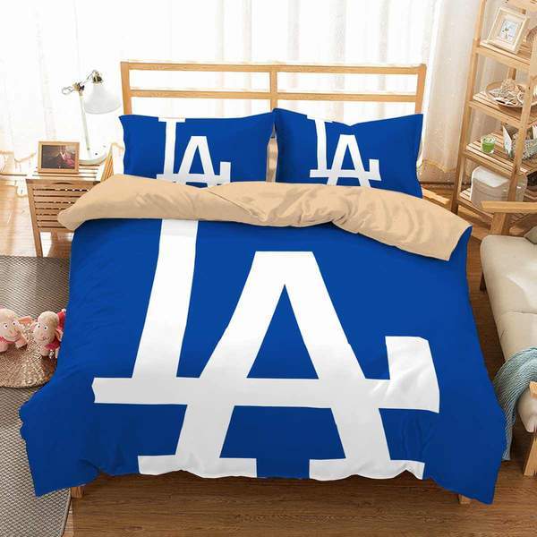 Los Angeles Dodgers Duvet Cover and Pillowcase Set Bedding Set