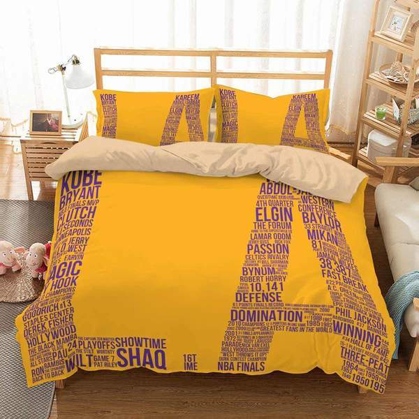 Los Angeles Lakers 3 Duvet Cover and Pillowcase Set Bedding Set