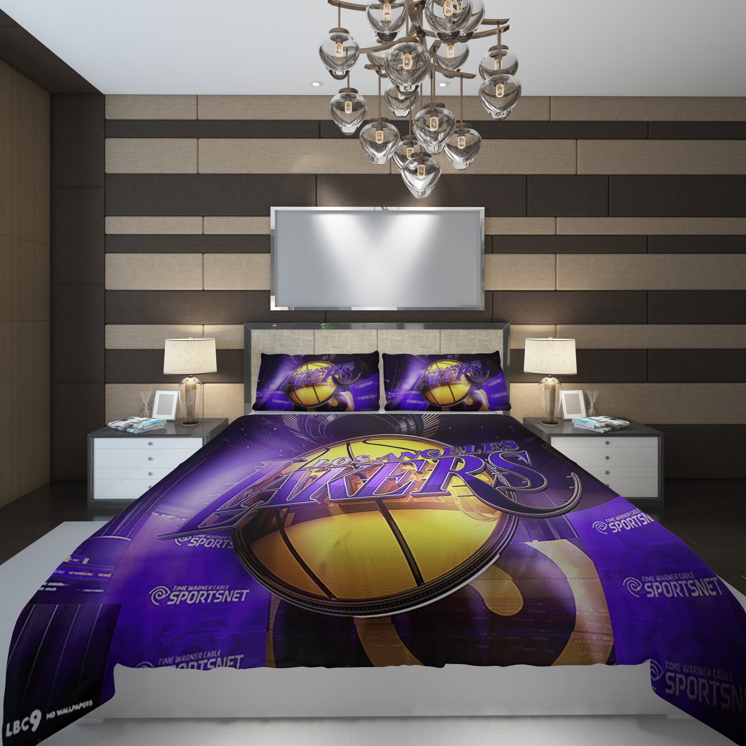 Los Angeles Lakers 3 NBA Basketball ize Duvet Cover and Pillowcase Set Bedding Set