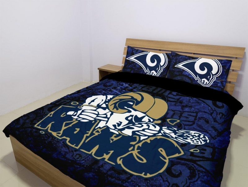 Los Angeles Rams Duvet Cover and Pillowcase Set Bedding Set 1045