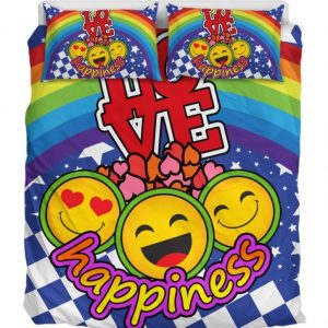 Love Happyiness Duver Duvet Cover and Pillowcase Set Bedding Set