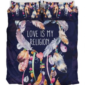 Love Is My Religion Duver Duvet Cover and Pillowcase Set Bedding Set 902