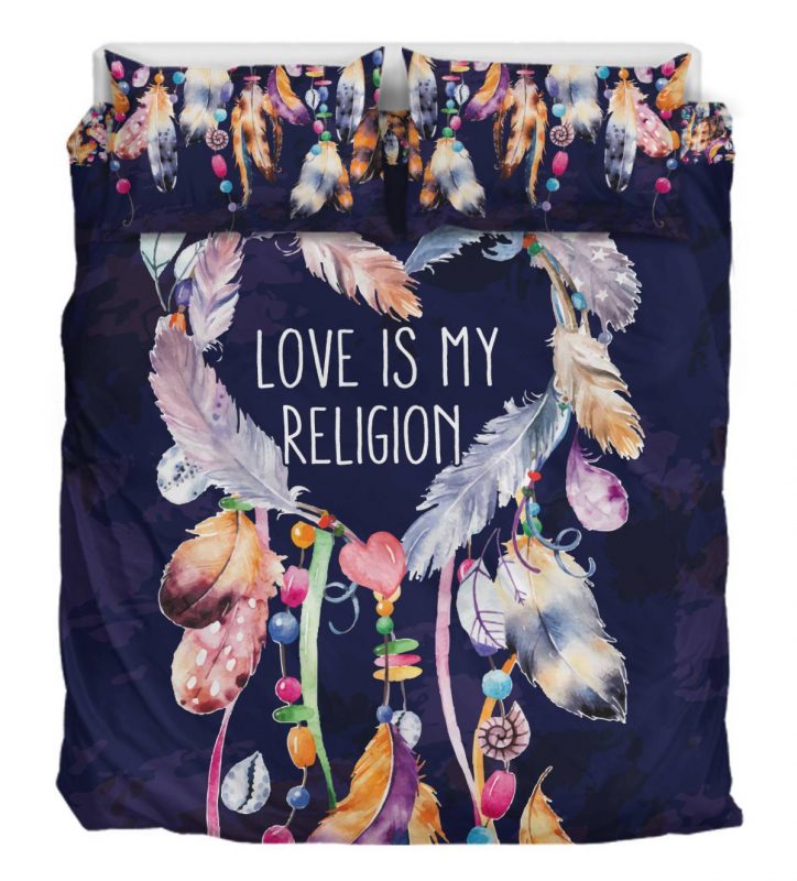 Love Is My Religion Duver Duvet Cover and Pillowcase Set Bedding Set 902