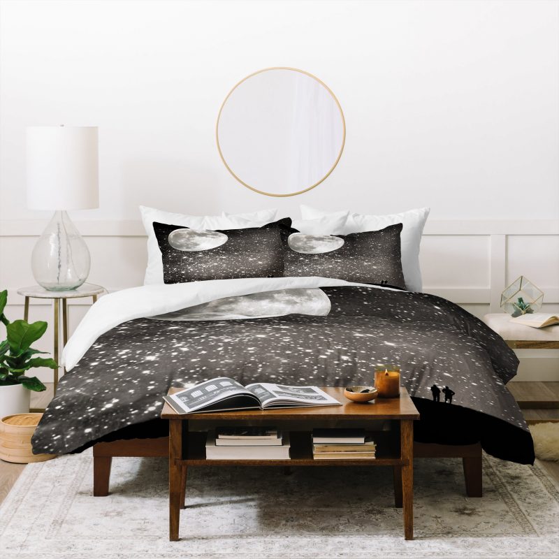 Love Under The Stars Duvet Cover and Pillowcase Set Bedding Set