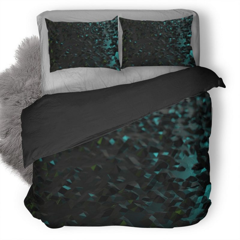 Low Poly Neon Metal Vg Duvet Cover and Pillowcase Set Bedding Set