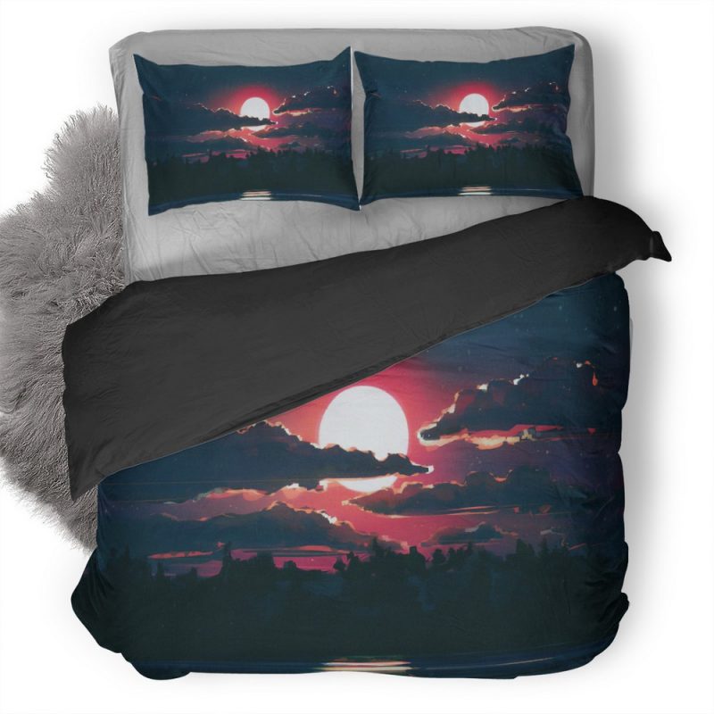 Lunar Night Rx Duvet Cover and Pillowcase Set Bedding Set