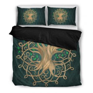 Luxurious Celtic Tree Duvet Cover and Pillowcase Set Bedding Set