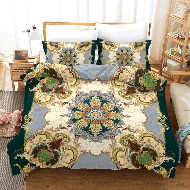 Luxury Floral Duvet Cover and Pillowcase Set Bedding Set