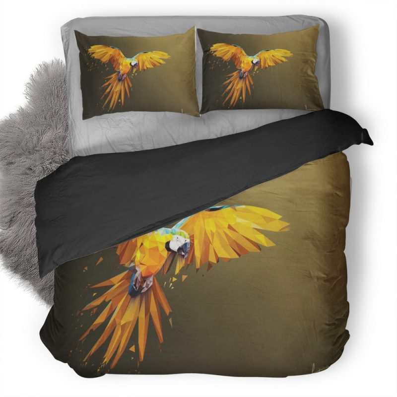 Macaw Low Poly Digital Art Xh Duvet Cover and Pillowcase Set Bedding Set