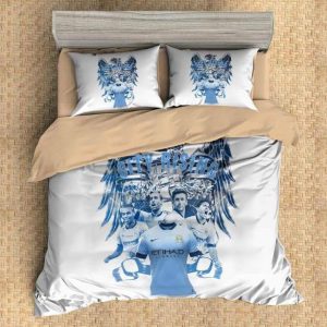 Man City 2 Duvet Cover and Pillowcase Set Bedding Set