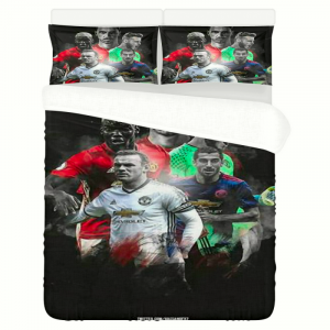 Manchester United Fc Football Club Duvet Cover and Pillowcase Set Bedding Set 711